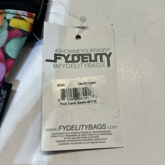 NWT! Candy Heart Print Fanny Pack by Fidelity “A Snack of a Fanny pack” - Picture 3 of 3